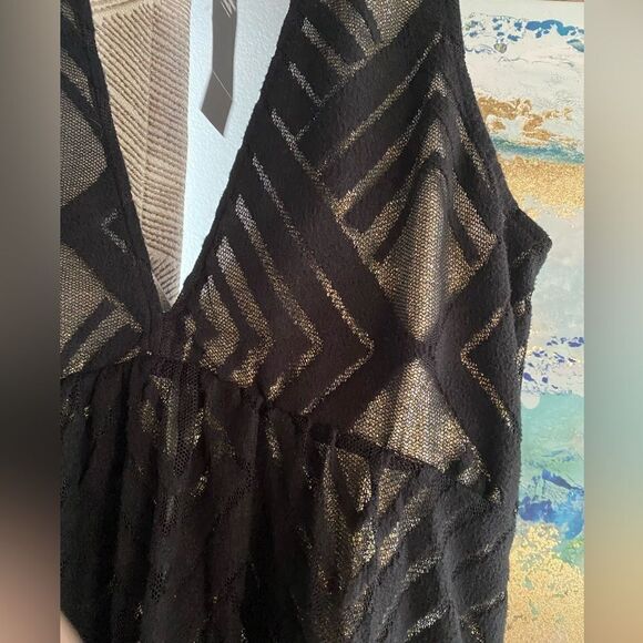 Abercrombie & Fitch black and gold sleeveless dress size medium - Picture 13 of 16